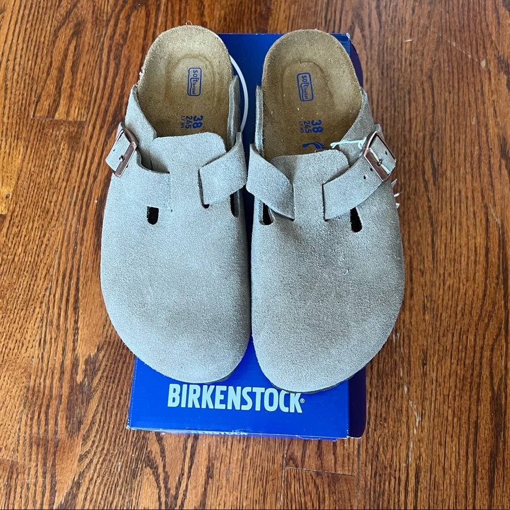 Birkenstock Boston Taupe size 38. BRAND NEW NWT